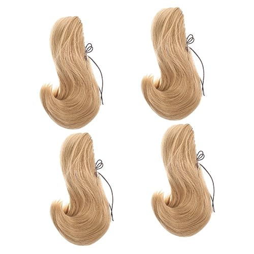 FRCOLOR 4 Stück Pferdeschwanz-haarspange Wellige Haarverlängerung Haarschmuck Für Damen Synthetische Pferdeschwanzverlängerung Pferdeschwanz-haarteil Geflochten Pp Fräulein Flechten Clip von FRCOLOR