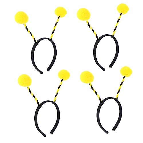 FRCOLOR 4stücke Bienententakel Stirnband Kopfbedeckung Antennen Haarschmuck Cosplay Haar Zubehör Party Accessoires Haarreif Antennen Stirnbänder Bienen Kostüm Accessoires von FRCOLOR