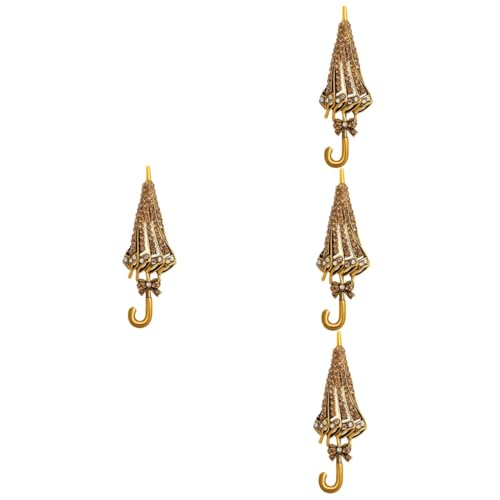 FRCOLOR 4 Stück Regenschirm Anstecknadel für Kleidung Brosche für Anzüge Accessoires Perfektes für Weihnachten Geburtstage Anlässe Langlebiger Schmuck für Stilvolle Outfits von FRCOLOR