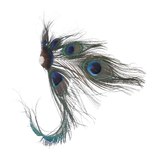 FRCOLOR Pfau Feder Umhang 4 Stück Retro Haarnadel Haarspangen Für Frauen 1920er Jahre Haarspange Damenhaar Pfau Flapper Kopfbedeckung Haarspangen Fascinators Für Frauen Tea Party Haarbänder Flapper von FRCOLOR