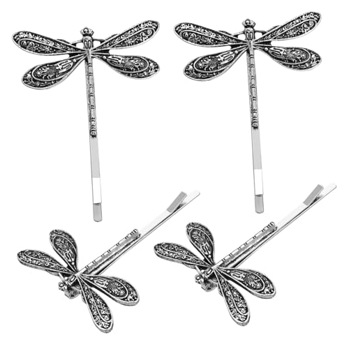 FRCOLOR 4 Stück Retro Libellen Haarspangen Teiliges Metalllegierung Vintage Haarklammern für Mädchen Frauen Eleganter Haarschmuck Hochzeit Festliche Anlässe von FRCOLOR