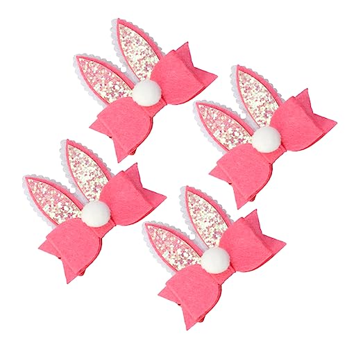 FRCOLOR 4 Stück Kaninchen Ohr Haarspangen Für Mädchen Schleifen Haarspangen Entzückendes Ostern Kopfschmuck Elastische Haarnadeln Geeignet Für Kinder Und Feiern von FRCOLOR