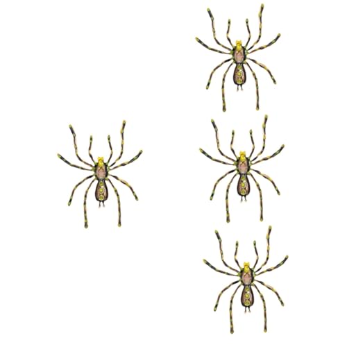 FRCOLOR 4 Stück Schmuck Brosche für Damen Spinnen Anstecknadel Einzigartiges Design für Kleidung Taschen Schals Sicher Langlebig von FRCOLOR