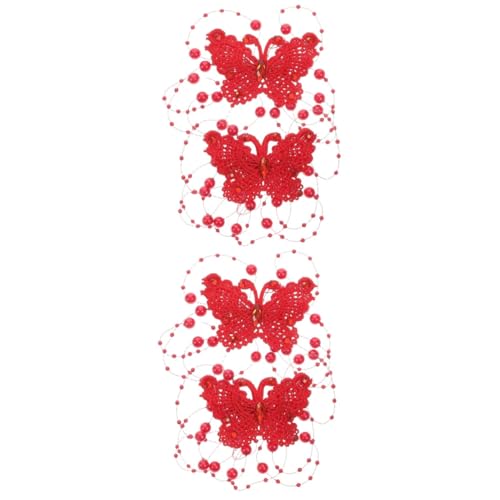 FRCOLOR 4 Stück Spitze Schmetterling Haarspange Strass Haarspangen Schmetterlinge Clips Für Haare Dekorative Haarspangen Strass Haarspangen Für Frauen Schmetterlinge Krokodilklemme von FRCOLOR
