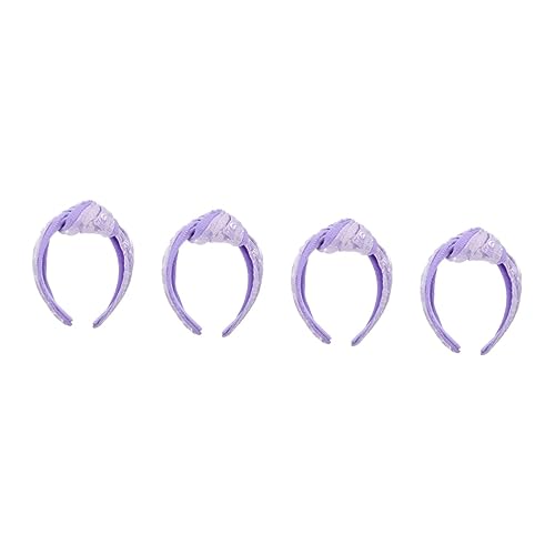 FRCOLOR 4 Stück Stirnband Party-kopfschmuck Jäten Von Kopfbedeckungen Knoten Mädchen Haarband Kopfschmuck Für Mädchen Breite Stirnbänder Requisiten Multifunktion Spandex Frau Violett von FRCOLOR