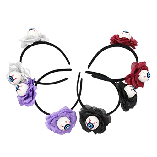 FRCOLOR 4stücke Teiliges Halloween Haarband Mit Rosen Und Augen Cosplay Kopfaccessoire Für Partys Dekorative Stirnbänder Für Teens Für Halloween Feierlichkeiten von FRCOLOR