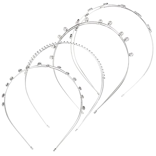 FRCOLOR Mode Stirnband Frauen Stirnbänder Glänzende Peals Mädchen Strass Kopfschmuck Alle-braut Haar Hoops von FRCOLOR