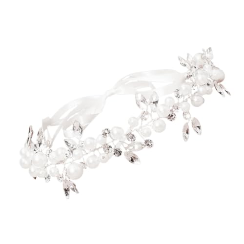 FRCOLOR 4 Stück Strass Perlen Stirnband Glänzendes Braut Haarband Perlen Hochzeits Stirnband Haar Accessoires Für Mädchen Braut Kopfschmuck Braut Kopfschmuck Hochzeit Haarranke von FRCOLOR
