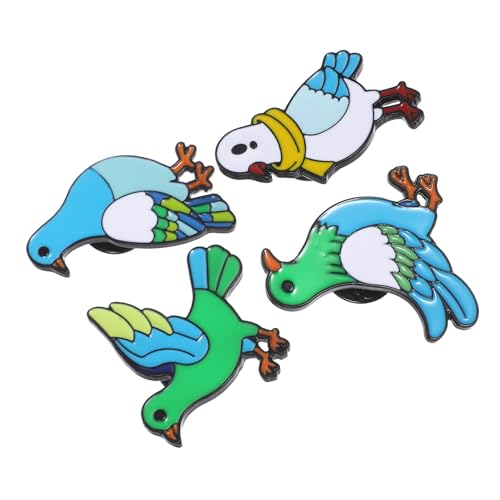 FRCOLOR 4stücke Teiliges Friedenstauben Broschen Vintage Tier Lapel Pins Für Damen Und Herren Stilvolle Metall-vogel-anstecker Für Kleidung Rucksäcke Und Taschen-dekoration von FRCOLOR