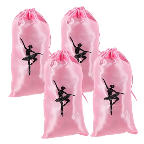 FRCOLOR 4 Stück Teiliges Ballettschuh Aufbewahrungstaschen für Mädchen und Frauen Strapazierfähige Tanzschuhtaschen mit Kordelzug Vielseitige Ballettschuh tragetaschen für Erwachsene von FRCOLOR