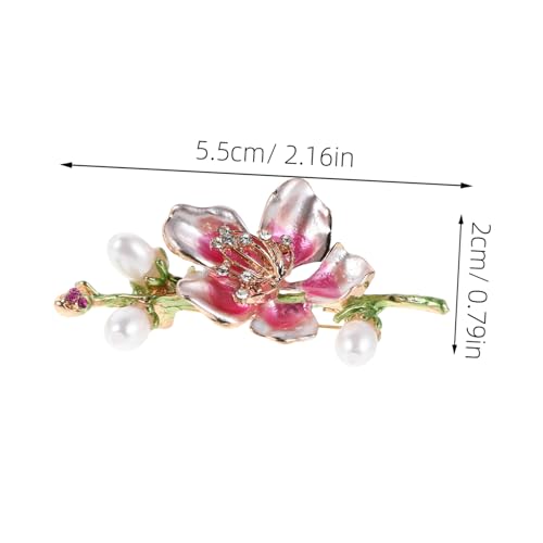 FRCOLOR 4 Stück Teiliges Blumenbroschen mit Strass und Perlen Antirutsch Sicherheitsnadeln Anstecknadeln für Damen Vielseitige Dekoration für Brautkleider Cheongsam und Festliche Anlässe von FRCOLOR