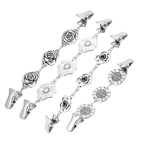 FRCOLOR 4 Stück Teiliges Damen Strickjacken Clips Multifunktionale Legierung Clips für Pullover Cardigans und Schals Kreative Accessoires für Zufälliger Stil von FRCOLOR