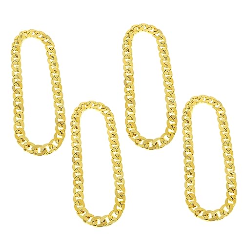 FRCOLOR 4stücke Goldene Punk-kette Für Männer Dekorativer Schmuck Im Hip-hop-stil Polierte Oberfläche Für Langlebigen Geeignet Für Alltag Und Verschiedene Anlässe von FRCOLOR