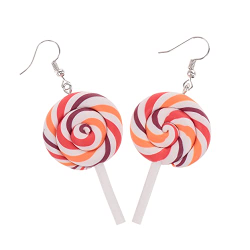FRCOLOR 4 Stück Teiliges Lollipop Ohrringe aus Langlebigem Polymer Clay Kreative und Ohrstecker für Damen und Mädchen Einzigartiges Design zu Tragen Geeignet für Party und Alltag von FRCOLOR