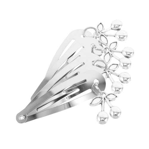 FRCOLOR 4 Stück Teiliges Metall Haarspangen mit Verspieltem Kirsch-anhänger Robuste Dekorative Styling Clips für Frauen Mädchen Punkige Haarschmuck Accessoires für Partys und Alltag von FRCOLOR