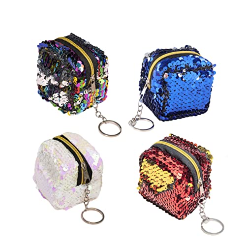 FRCOLOR 4 Stück Kinder Münzbeutel Tragbare Aufbewahrungstaschen Nylon mit Reißverschluss für Mädchen und Jungen Vielseitig Einsetzbar für Schule Reisen und Freizeit von FRCOLOR