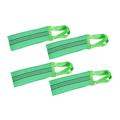 FRCOLOR 4 Stück Teiliges Peeling Duschtuch Doppelseitiger Langer Körper Peelinghandschuh Sanfte Tiefenreinigung für Empfindliche Haut Reinigendes Badetuch für Männer und Frauen von FRCOLOR