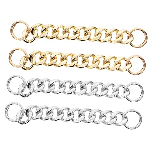 FRCOLOR 4 Stück Teiliges Schuhketten aus Vielseitige DIY Schuhdekoration Gold und Silberfarbene Schnallen Schuhzubehör für Sneaker Sandalen und Clogs Einfache Anbringung und Pflegeleicht von FRCOLOR