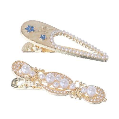 FRCOLOR 4 Stück Teiliges Set Kleine Haarspangen Blumenmuster Barockstil Leichte Retro Haarclips für Damen Mini Haarnadeln mit Filigranen Hohlmustern für Partys und Klassische Looks von FRCOLOR