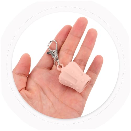 FRCOLOR 4 Stück Teiliges Silikon Lippenbalsam Schlüsselanhänger mit Auslaufsicherer Abdeckung Langlebiger Ersatz für Lipgloss Röhren Tragbarer und Vielseitiger Halter für Mädchen und von FRCOLOR