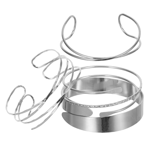 FRCOLOR 4stücke Verstellbares Armband Aus Offenes Armband Mit Verstellbarem Design Moderne Gliederarmbänder Für Damen Und Herren Mit Geometrischem Muster Für Individuelle Anpassung von FRCOLOR