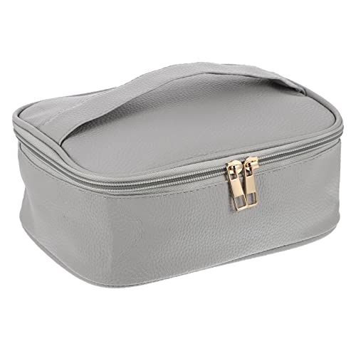 FRCOLOR 4 Stück Tragbare Aufbewahrungstasche Tragbares Make-up Make-up-Organizer Mit Reißverschluss Quadratische Kosmetiktasche Make-up-Tasche Reisen Groß Pu-Leder Vorratsbehälter von FRCOLOR