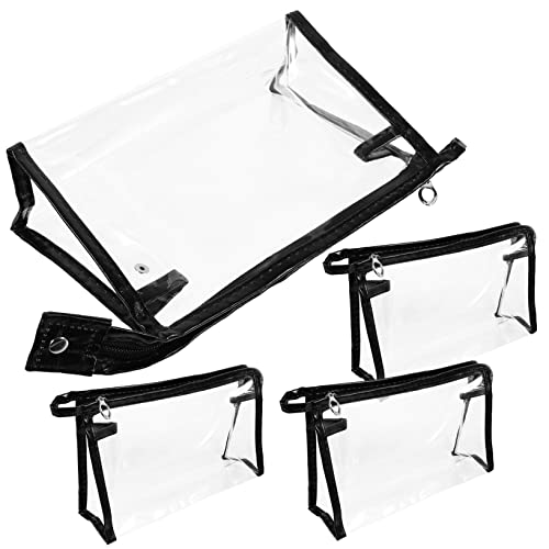 FRCOLOR 4 Stück Transparentes Toolkit kleine Schminktasche Klare Make-up-Organizer-Tasche Kosmetiktasche Portable tragbare Kosmetiktasche Kulturbeutel für Damen klein Kosmetik-Organizer von FRCOLOR