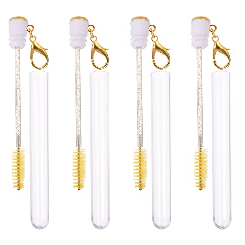 FRCOLOR 4 Stücke Wimpern Pinsel Rohre Augenbrauen Pinsel Set Mascara Flaschen Make-up Künstler Werkzeuge Reise-freundliche Gelb von FRCOLOR