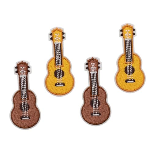 FRCOLOR 4 Stück Ukulele Broschen Anstecknadeln Stoff mit Einzigartigem Design für Kleidung Taschen und Accessoires für Partys und Tägliches Tragen von FRCOLOR
