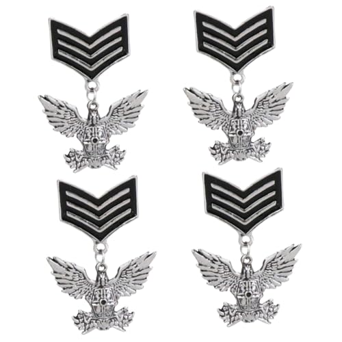 FRCOLOR 4 Stück Vintage Herren Brosche Eagle Abzeichen Modisches für Jacken Rucksäcke Langlebige für Besondere Anlässe Vielseitig Kombinierbar von FRCOLOR