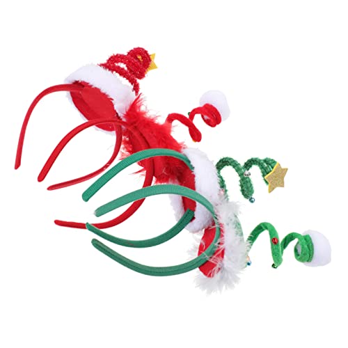 FRCOLOR 4 Stück Weihnachtsfrühlingsstirnband Weihnachtshaar Haarband Haarzubehör weihnachtsverkleidung weihnachts verkleidung Weihnachts-Haarschmuck Kopfbedeckungen für Stoff von FRCOLOR