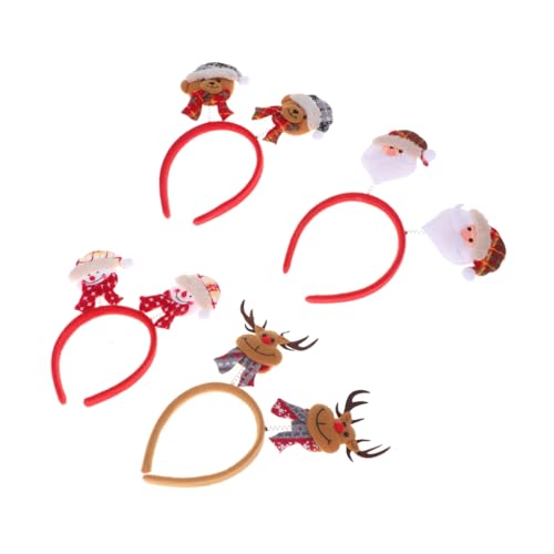 FRCOLOR 4stücke Weihnachts-haarreifen Mit Festlichem Design Für Mädchen Spaßige Haarschmuck-accessoires Für Mädchen Für Weihnachtsfeiern Und Festliche Anlässe von FRCOLOR