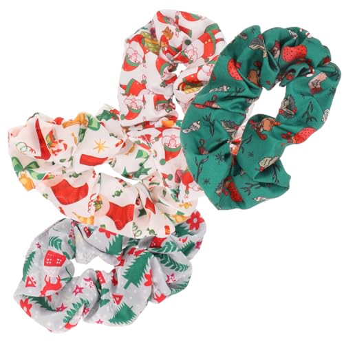 FRCOLOR 4stücke Weihnachts Haargummis Elastische Scrunchies Für Festliche Anlässe Damen Und Mädchen Vielseitig Einsetzbar Für von FRCOLOR