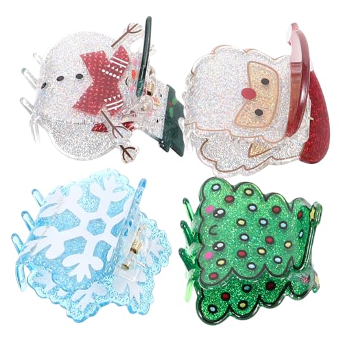 FRCOLOR Weihnachts-haarspange Klein 4 Stück Weihnachts-haarklammern Für Damen Party-accessoires von FRCOLOR