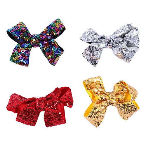 FRCOLOR 4stücke Weihnachts- -haarspangen Im Bogen-design Für Mädchen Haaraccessoires Für Festlichkeiten Für Weihnachten Und Partys von FRCOLOR