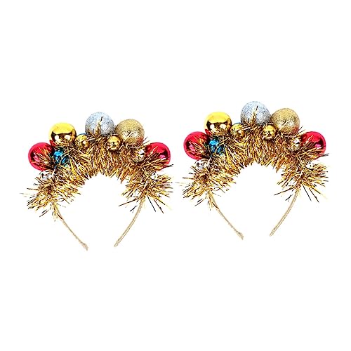 FRCOLOR 4 Stück Weihnachtskugel-stirnband Haarschmuck Haargummi Weihnachtsdeko Weihnachtliches Dekoratives Haarband Exquisites Weihnachtshaarband Haarring Weihnachten Kind Plastik von FRCOLOR