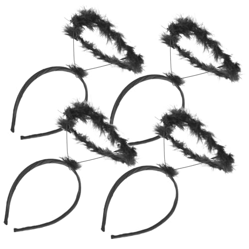 FRCOLOR 4 Stück Weihnachtsstirnband Make-up-Stirnband Anhänger Haarreferenz Kostüm engels haarreif festival haarschmuck Haarband haarreifen damen Rollenspiel- Haarreiber Plastik Black FRCOLOR 4 Stück Weihnachtsstirnband Make-up-Stirnband Anhänger Haarreferenz Kostüm engels haarreif festival haarschmuck Haarband haarreifen damen Rollenspiel- Haarreiber Plastik Black von FRCOLOR