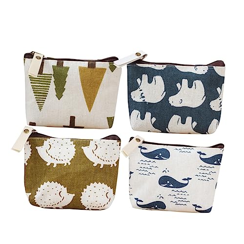 FRCOLOR 4stücke Retro Pastoral Stil Münztasche Canvas Tragbare Aufbewahrungstasche Mit Reißverschluss Für Kleinigkeiten Kleiner Igel Eisbär Wald Wal FRCOLOR 4stücke Retro Pastoral Stil Münztasche Canvas Tragbare Aufbewahrungstasche Mit Reißverschluss Für Kleinigkeiten Kleiner Igel Eisbär Wald Wal von FRCOLOR