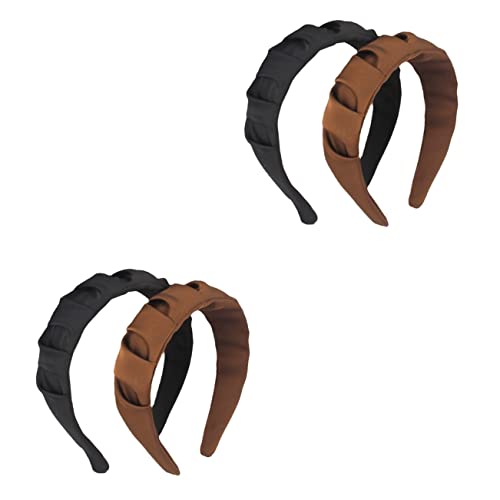 FRCOLOR 4 Stück plissiertes Stirnband frauen kopfschmuck geknotetes Stirnband haarschmuck Haarband Haargummis Mädchen-Stirnband Retro-Stirnbänder für Frauen Bohemien Kopfbedeckung Tuch von FRCOLOR