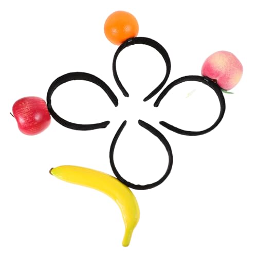 FRCOLOR 4 Teiliges Stirnband Mit Tropischen Früchten Requisiten Für Luau Mottopartys Tropisches Kostümzubehör Fruchtstirnband Für Partys Kopfbedeckung Mit Tropischem Thema von FRCOLOR