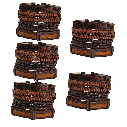 FRCOLOR 40 Stk Armband Geflochtene Armbänder Gewebte Armbänder Haargummis Armbänder Für Herren Aus Leder Männer Damenarmbänder Armreifen Für Damen Zubehör Spiral- Fräulein Kunstleder von FRCOLOR