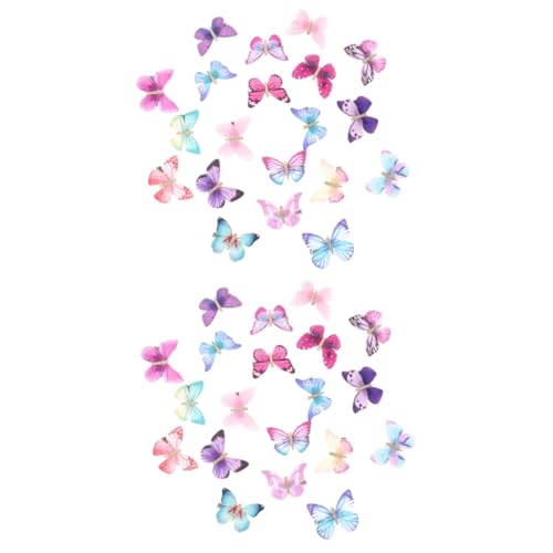 FRCOLOR 2 Sets Mädchen Haarspangen 3d Schmetterlinge Schmetterling Haarnadel Ornamente Entzückende Party Haarspangen 20 Stück * 2 von FRCOLOR