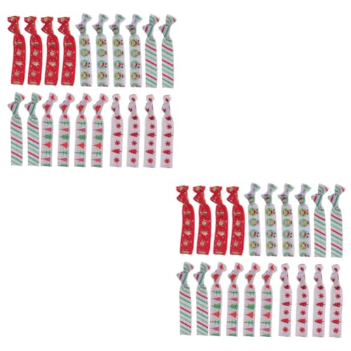 FRCOLOR 40stücke Weihnachts-haaraccessoires Elastische Haarbänder in Bunten Farben Und Leicht Für Mädchen Und Festliche Anlässe von FRCOLOR