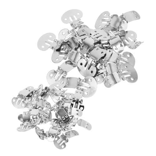 FRCOLOR 40 Stück Blanke Schuhclips Aus Metall Für Damen Kleid High Heels Silberfarbene Dekorative Klammern Schuhschleifen DIY Basteln Hochzeitsdekorationen Schmuckschnalle von FRCOLOR