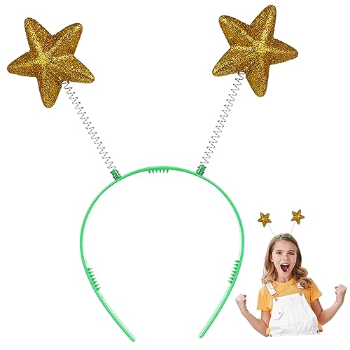 FRCOLOR 40 Stück Glitzer-Eve-Boppers Für Mädchen Haar-Pom-Requisiten Foto Lustiges Urlaubs-Haarband Kreativ Für Gastgeschenke Dekorationen Pailletten Pentagramm Erwachsene von FRCOLOR