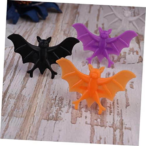 FRCOLOR 40 Stück Teiliges Halloween Ring aus Kunststoff Kreative Bunte Finger Ringe mit Fledermaus und Spinnendesign Flexible Party Deko für Erwachsene und Tischdeko von FRCOLOR