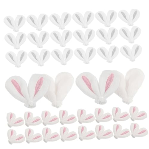 FRCOLOR Hat 40st Hasenohren-haarschmuck Ästhetisches Haarclip- Handwerk Diy Charme Frauen Haarspangen Mädchen Haarspangen Hasenohrdekor Zum Basteln Hasenohr-anhänger Stoff von FRCOLOR