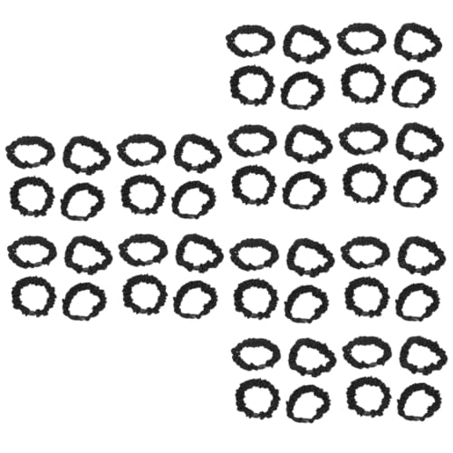 FRCOLOR 45stücke Haargummis Elastische Scrunchies Für Mädchen Schwarze Haarbänder Für Haartyp Accessoire Für Alltag von FRCOLOR