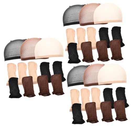 FRCOLOR 48 Stück Gefälschte Haarnetz Netz Perückenkappe Netz Perückenkappe Perückenkappe Für Frauen Atmungsaktives Perückennetz Haarnetze Netz von FRCOLOR