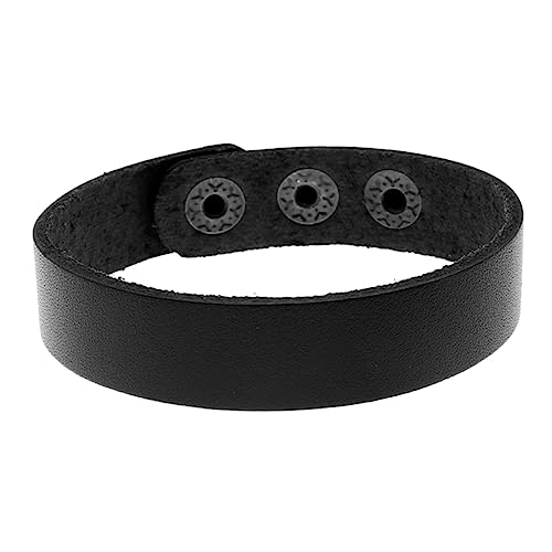 FRCOLOR Unisex Armband 1,6cm Einfaches Selbstgemacht Armband Für Paare Retro Schwarz Atmungsaktives Material Handgemachte Handgelenkkette Für Damen Und Herren von FRCOLOR